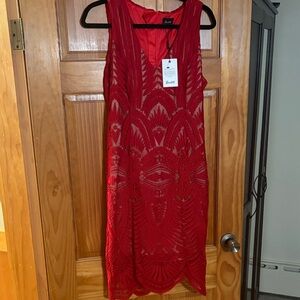 Bardot Red Sleeveless Dress